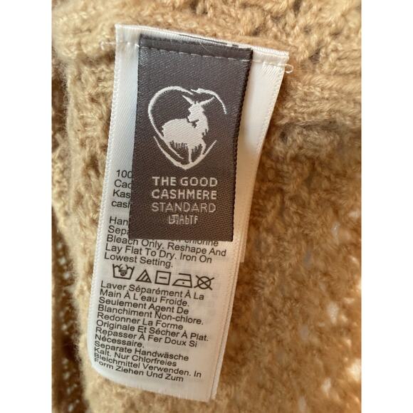 J.Crew Cashmere Pointelle Tank Top Sweater Womens M Khaki Cropped Quiet Luxury - Picture 5 of 8